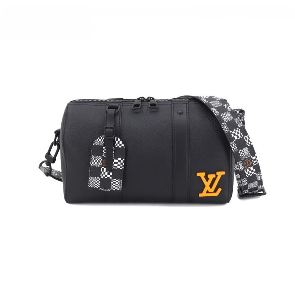 Louis Vuitton Damier Distorted City Keepall Metal Fittings Black Shoulder Bag